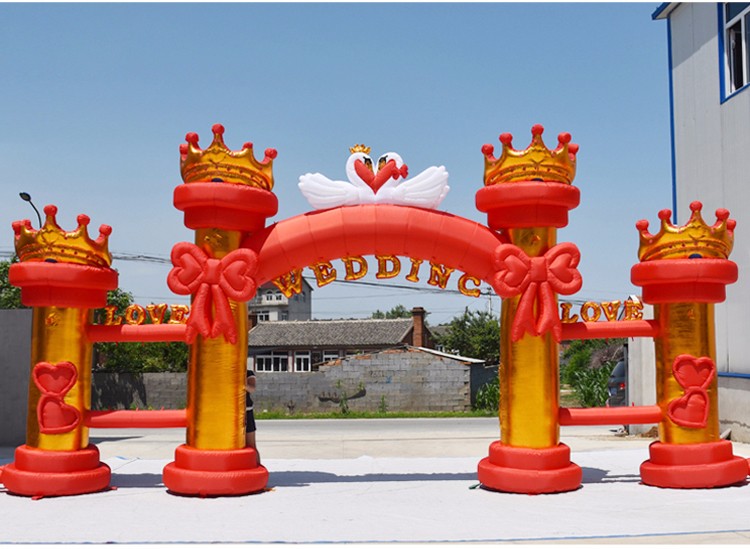 沧州红色婚庆气模拱门